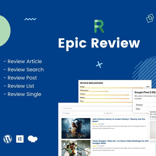 Epic Review – Powerful WordPress Review Plugin