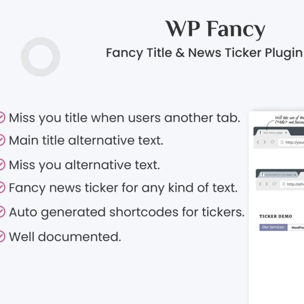 Fancy Title & News Ticker – WordPress Plugin