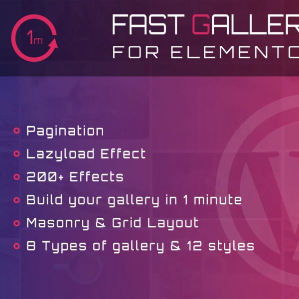 Fast Gallery – Elementor Image Gallery Plugin for WordPress