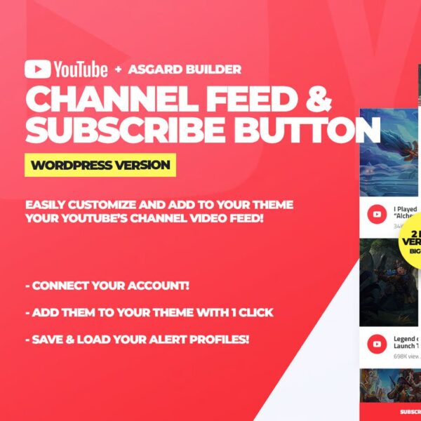 YouTube Feed & Subscriber Box Plugin